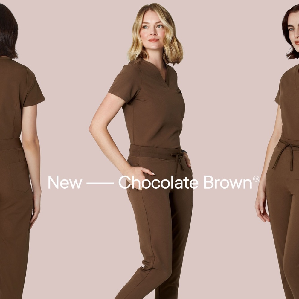 Mandala Scrubs - Chocolate Brown Women's